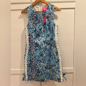 Lilly Pulitzer Blue Sleeveless Shift Dress Womens size 6 NWT